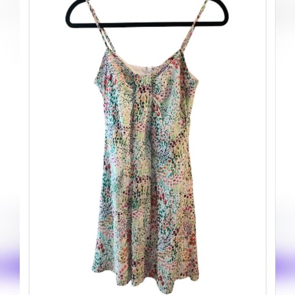 Anthropologie Hutch Floral Ditsy Mini Dress XS Green Flowy Spring Cottagecore - Picture 4 of 10